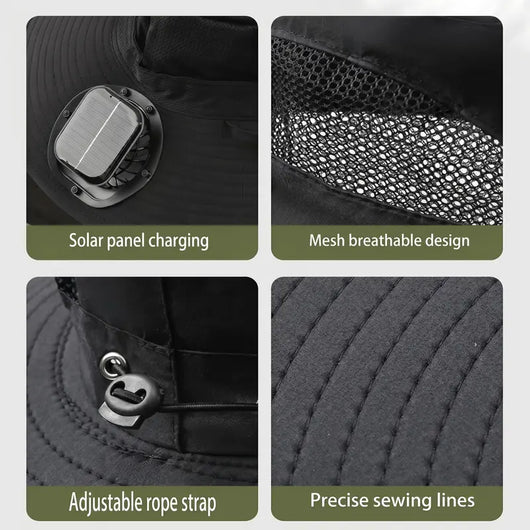 Flexmate Pro - Triple Solar-Fan Cooling Hat
